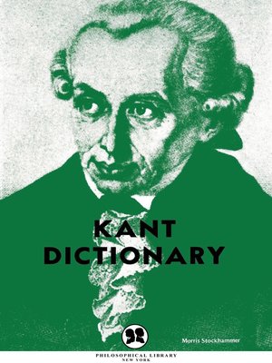 cover image of Kant Dictionary